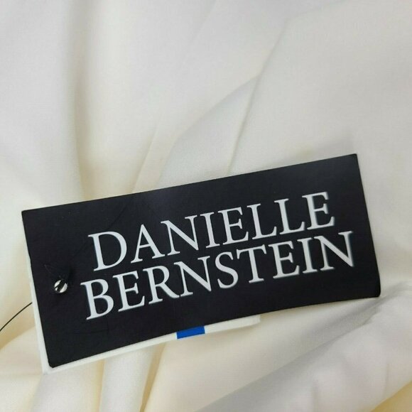 New Danielle Bernstein White Blazer Womens XL Cloud Ruched Sleeves Jacket - Picture 7 of 9